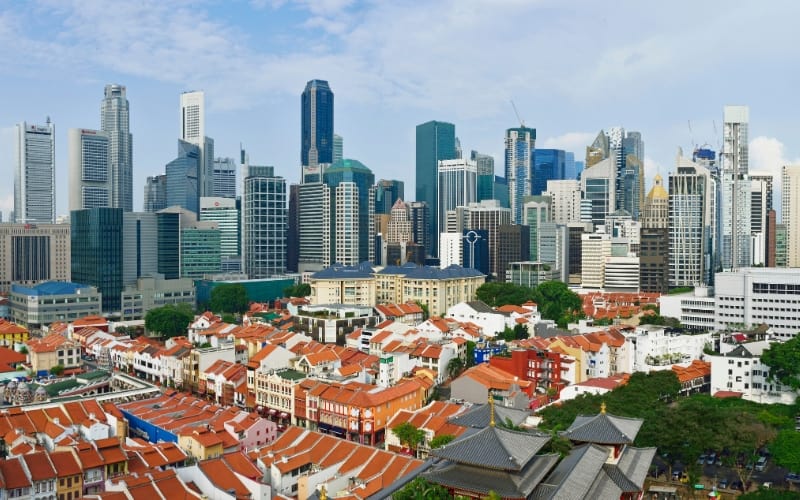 downtown Singapore