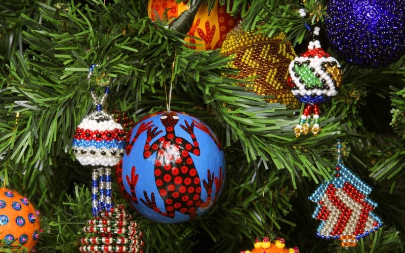 African Christmas tree decorations