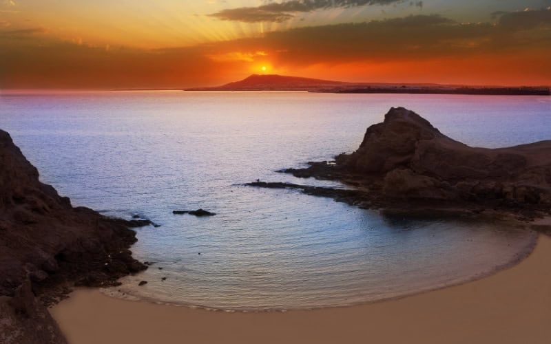 Lanzarote Playa Papagayo Beach Sunset